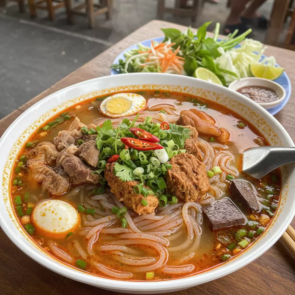 gemini_image_1767072739-1 Bún đỏ món ăn đặc trưng với hương vị đậm đà là trải nghiệm ẩm thực không thể thiếu khi đến BMT