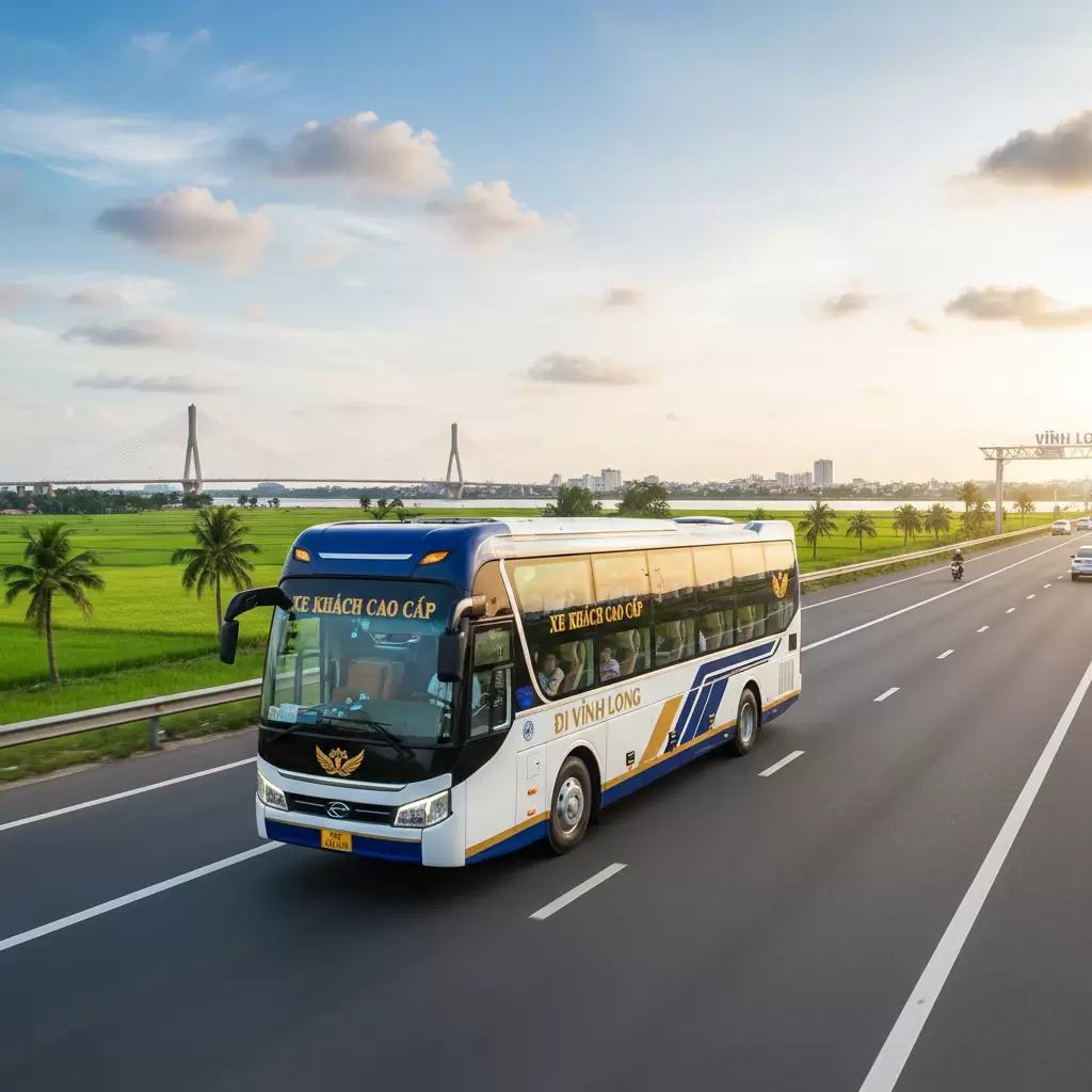 Xe khách là phương tiện di chuyển thuận tiện và phổ biến nhất để đến Vĩnh Long từ các thành phố lớn