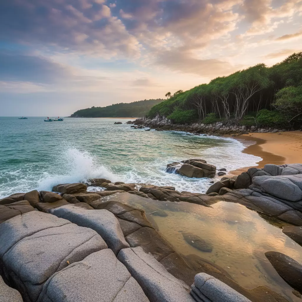 gemini_image_1767075887-1 Bãi biển Hồ Cốc mang vẻ đẹp hoang sơ là nơi lý tưởng để chụp ảnh và thư giãn