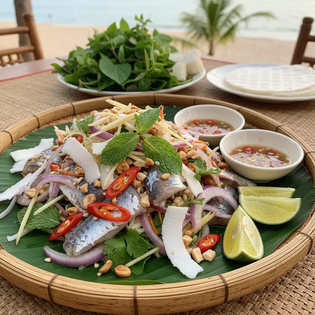 Gỏi cá trích là món đặc sản không thể bỏ qua khi ghé thăm đảo Phú Quốc