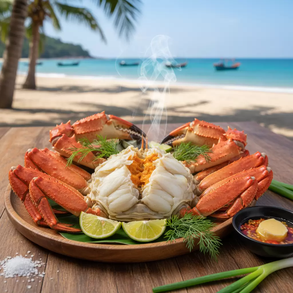 Cua huỳnh đế  Đặc sản trứ danh không thể bỏ qua khi đến Phú Quý nổi bật với hương vị ngọt tự nhiên