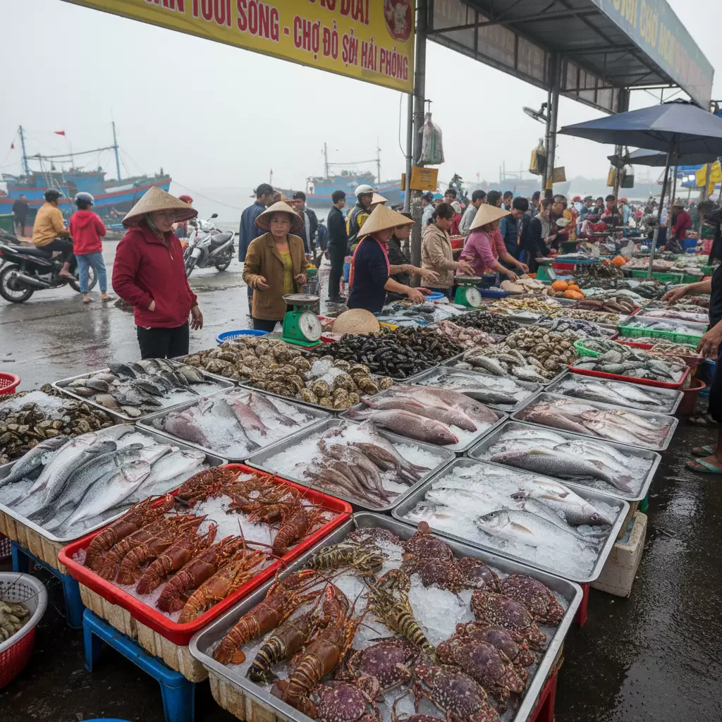 Thiên đường hải sản tươi ngon tại Chợ Đồ Sơn